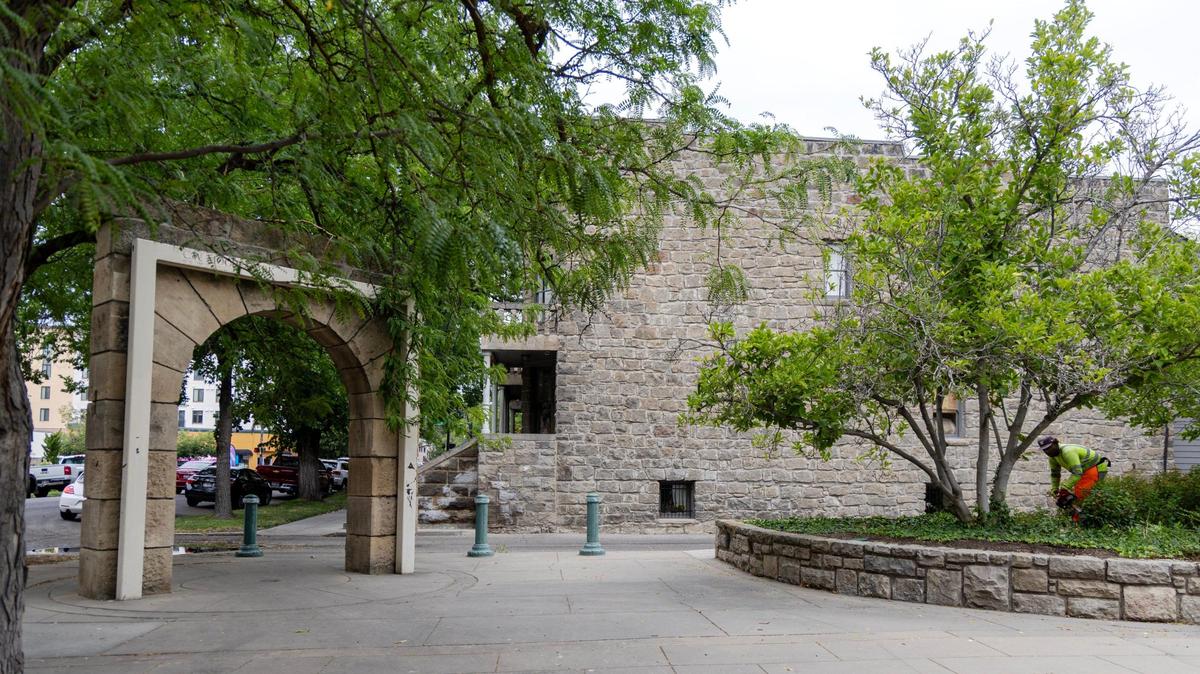 The Belgravia Building sits next to C.W. Moore Park and is home to condo owners and businesses.
