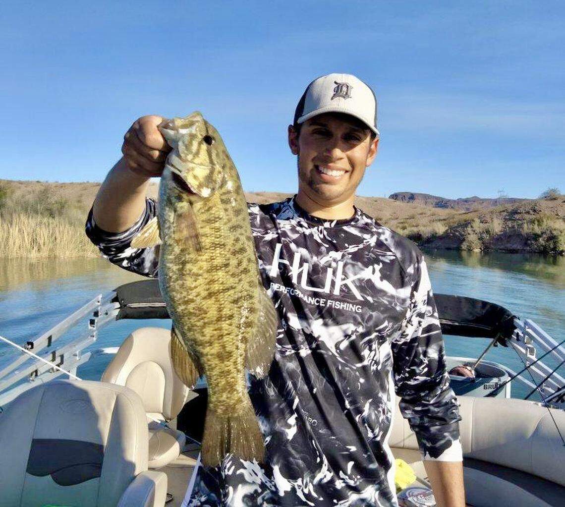 Havasu is a regular stop on the pro bass tournament circuit, as both species of black bass thrive in its turquoise waters. This four-pound smallmouth was caught sight-fishing with a finesse jig.