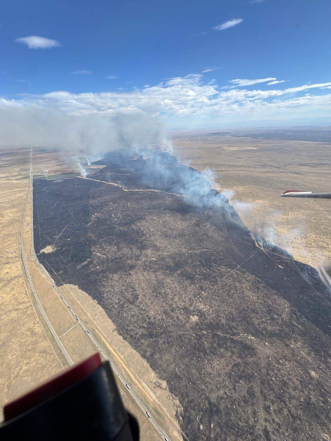 Fire crews captured a photo of the Mile Marker 65 Fire from the air.