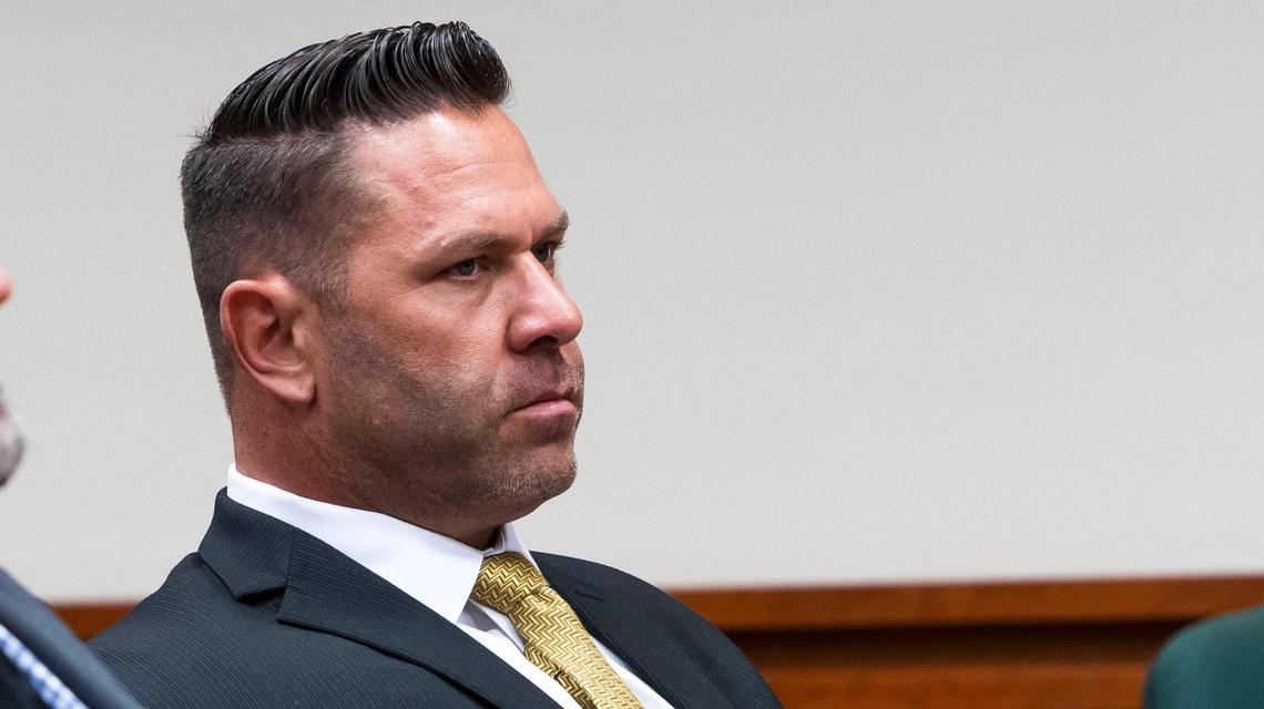 Kyle Chapman attends a hearing at the Ada County Courthouse to change the date of his trial July 15 in Boise.