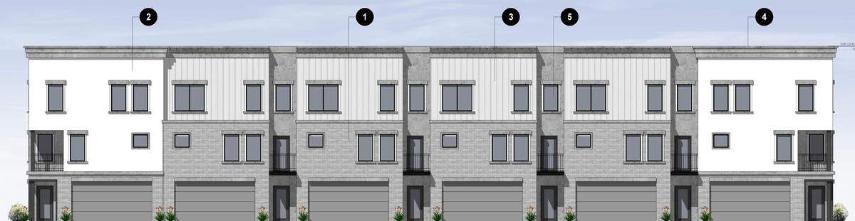 This rendering shows some of the proposed town houses at 8373 W. Victory Road. These units would be part of a 301-unit development in West Boise.