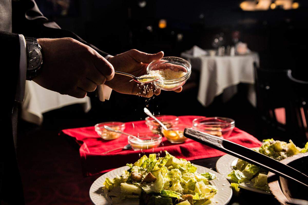 Tableside service will be part of the Caesar salad experience.