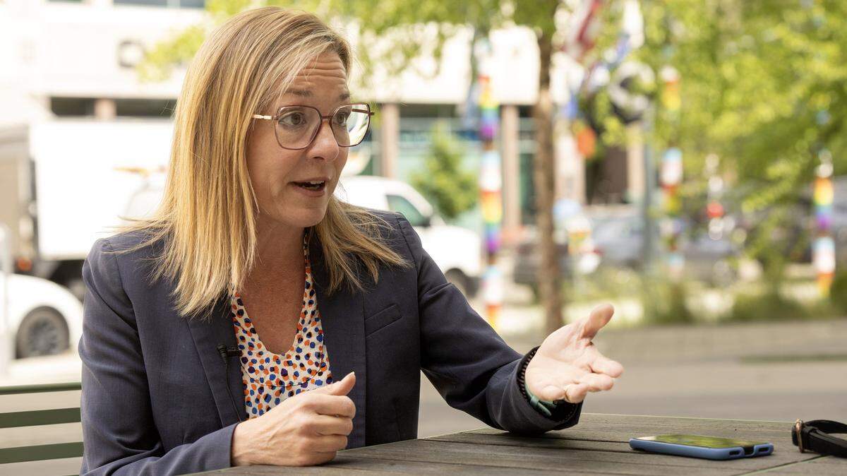 Mayor Lauren McLean takes a few questions about projects , growth and Idaho politics during an interview in front of Boise City Hall, Thursday, May 7, 2026.