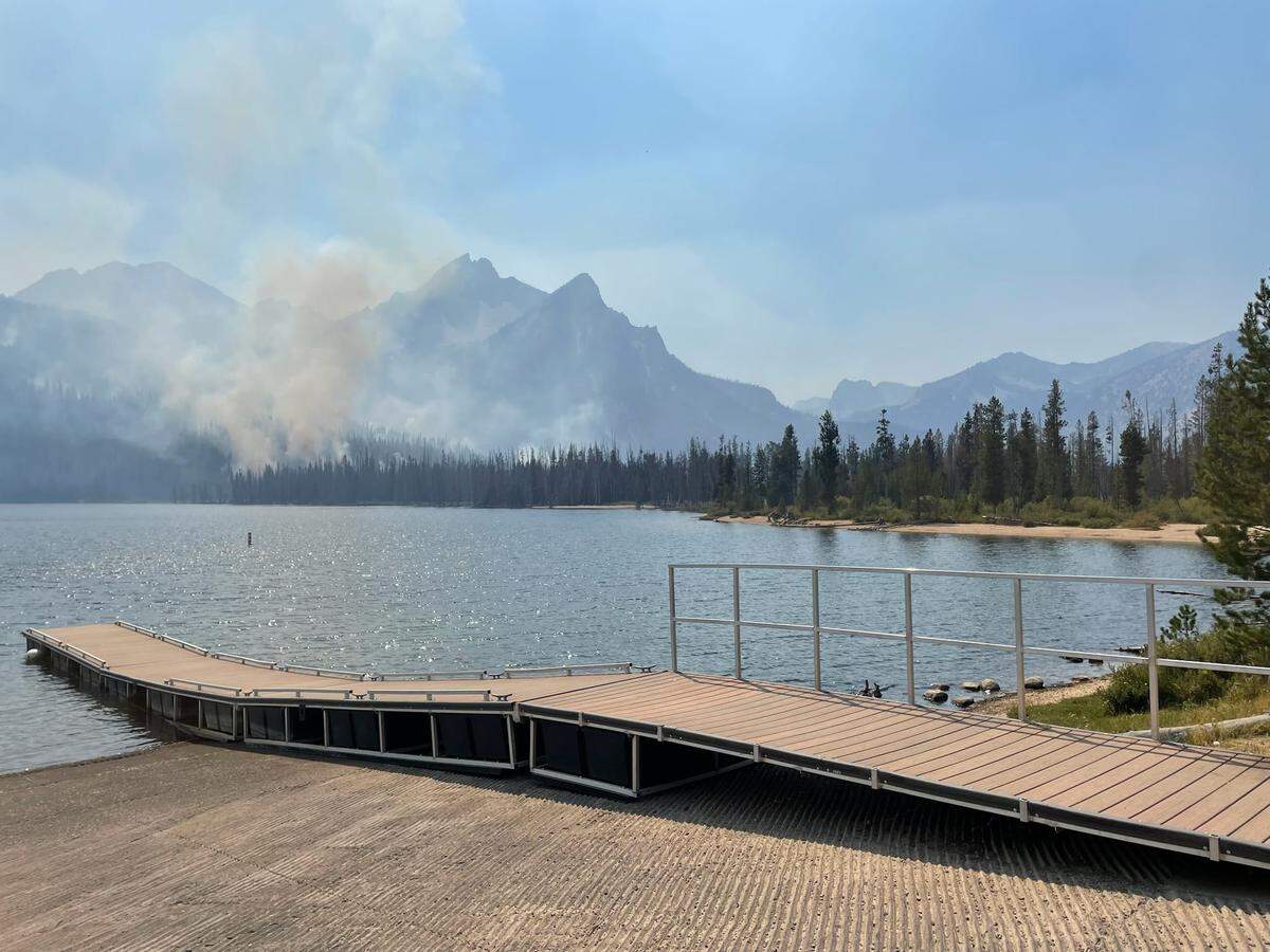 “While the surrounding valley is burned, the lake is not looking bad at all,” the Custer County Sheriff’s Office posted on Tuesday evening. “We hope these photos will give the community some good news! The last time we saw footage of Stanley Lake it was pretty heartbreaking.”