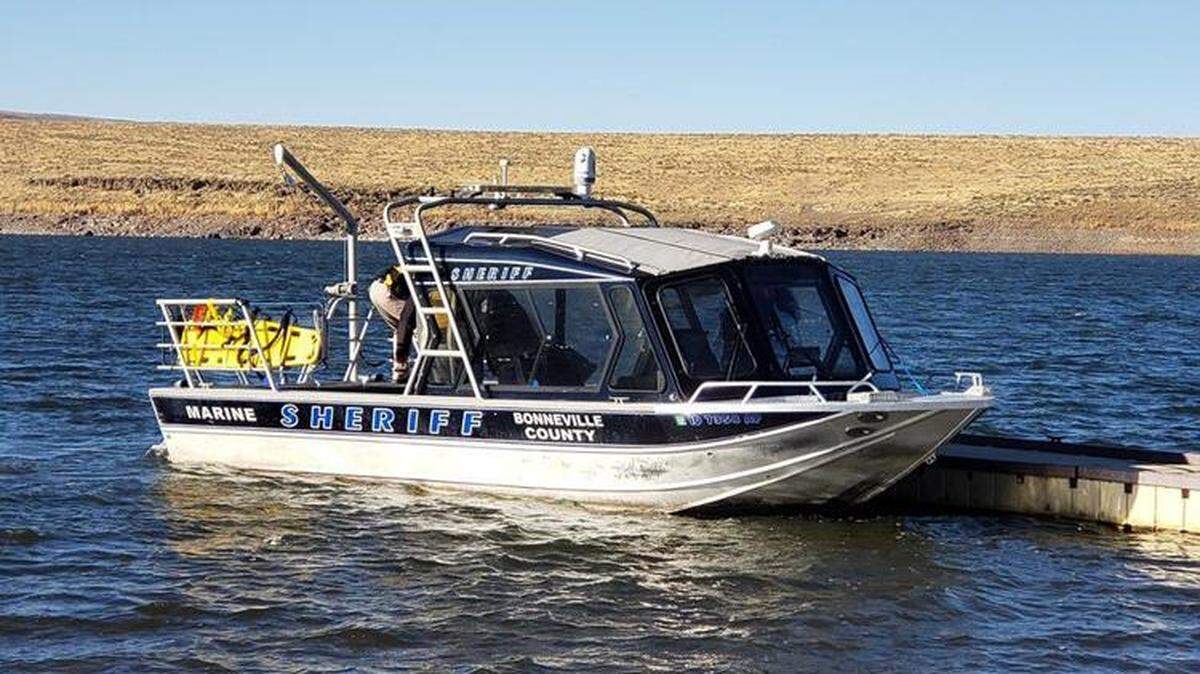 A boat from the Bonneville County Sheriff’s Office joined the search Saturday for a missing boater in the Salmon Falls Creek Reservoir in Twin Falls County.