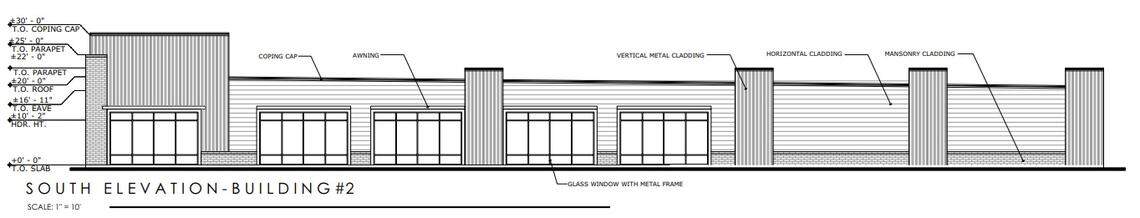 A rendering of 350,000-square-foot storage building proposed on Federal Way in Boise.
