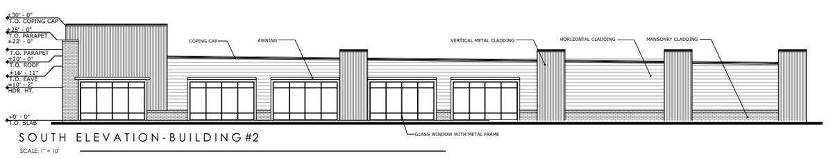 A rendering of 350,000-square-foot storage building proposed on Federal Way in Boise.