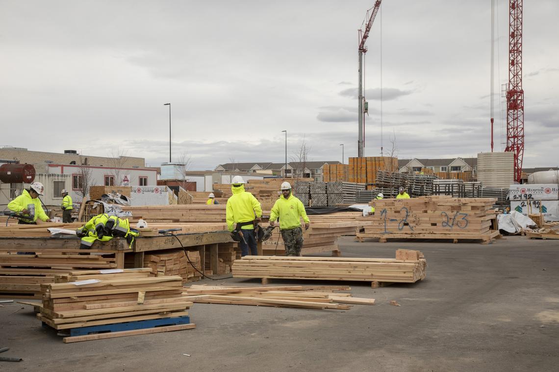 Apartments behind the Boise Co-op at The Village at Meridian. Apartments are springing up in profusion around The Village, on Records Avenue near the Boise Co-op.