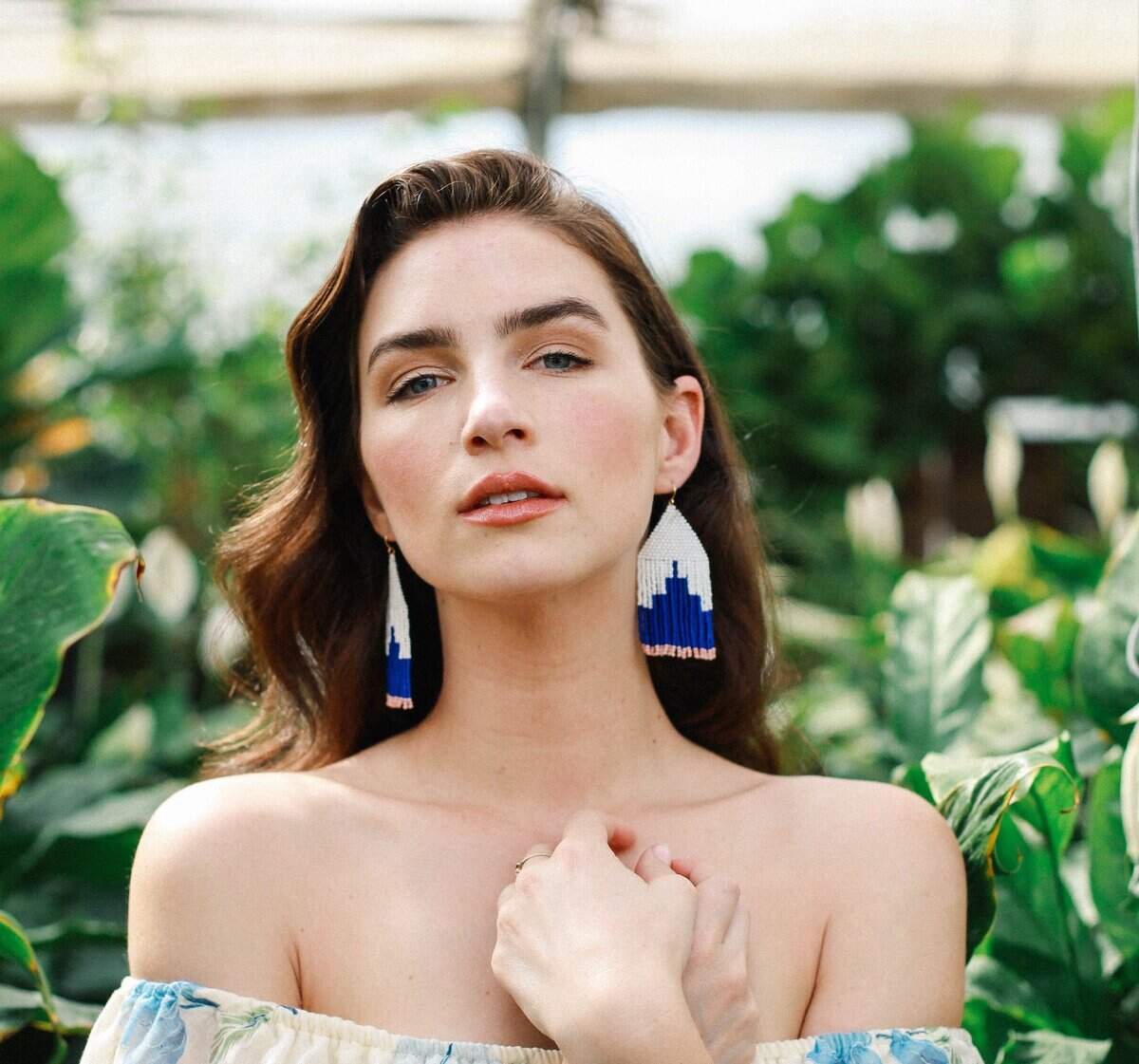 Hand-beaded earrings by Boise-based Kyra Bernauer’s Weave Gold. $100 to $150 at WeaveGold.com. She also makes elegant necklaces.