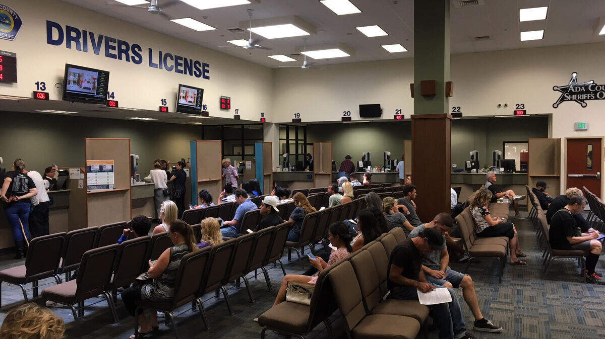 Ada County’s Benjamin Lane driver’s licensing office on Aug. 30, 2018, when services resumed after an extended outage.