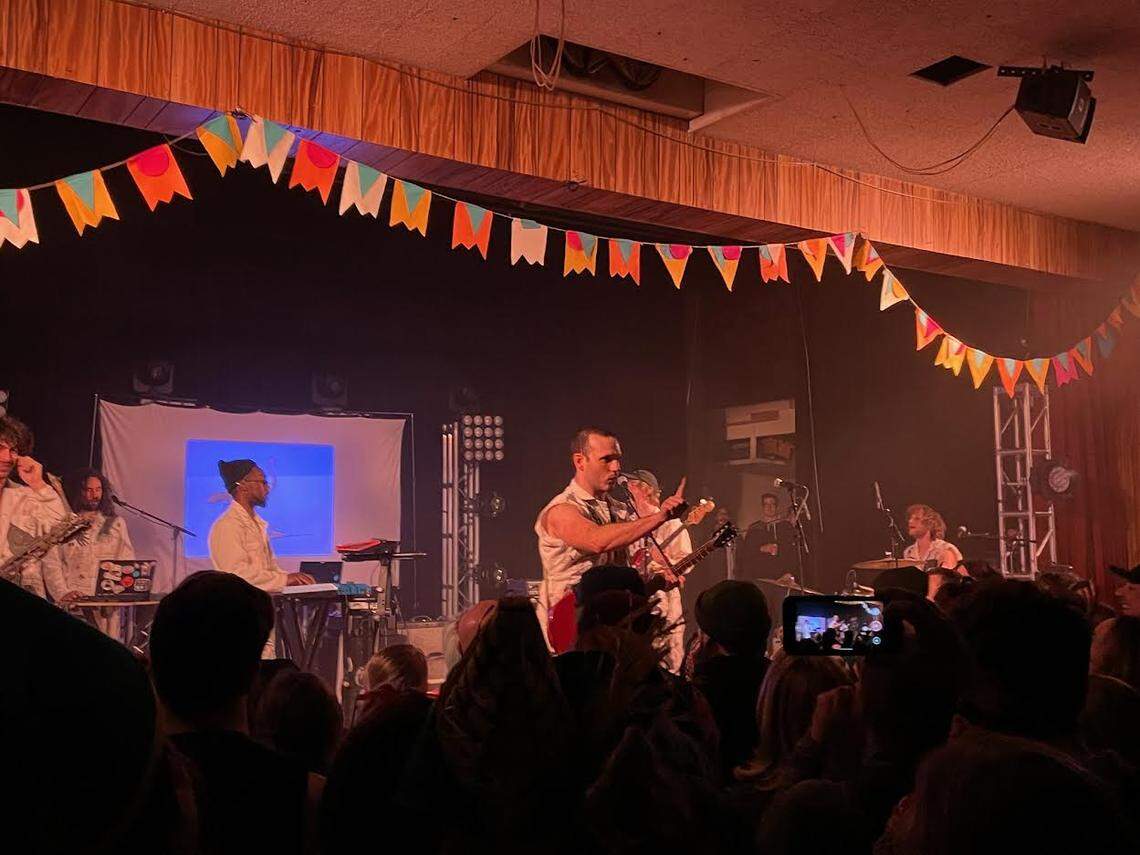 Los Angeles-based Thumpasaurus performs for a full house at El Korah Shrine during Treefort Music Fest in March in Boise.