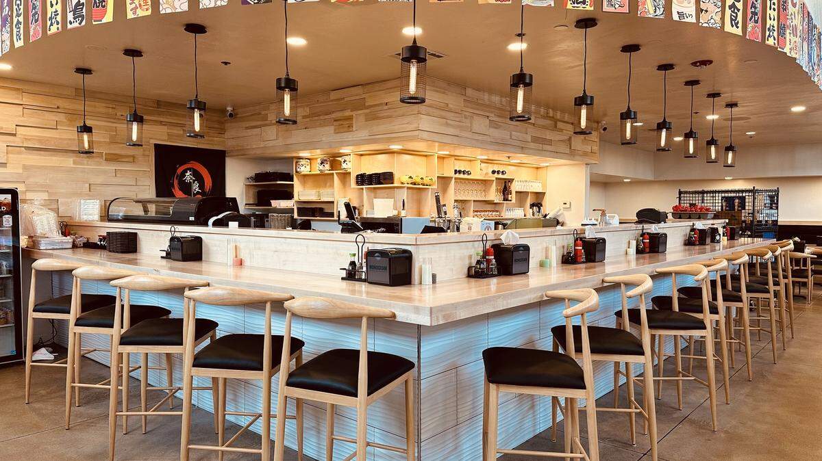 The new Bown Crossing Nara Ramen has a modern-looking interior.