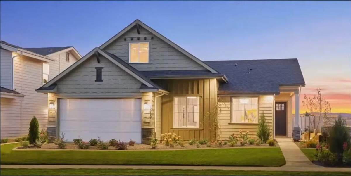 An artist's rendering of a house in the planned Moyle Estates subdivision at 9594 W. Beacon Light Road in Star.