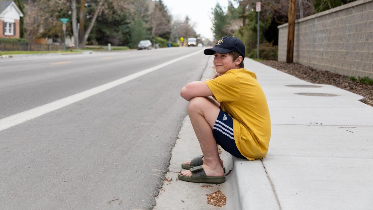 Wyatt was hit by a car near home, while riding home from school with his father.
