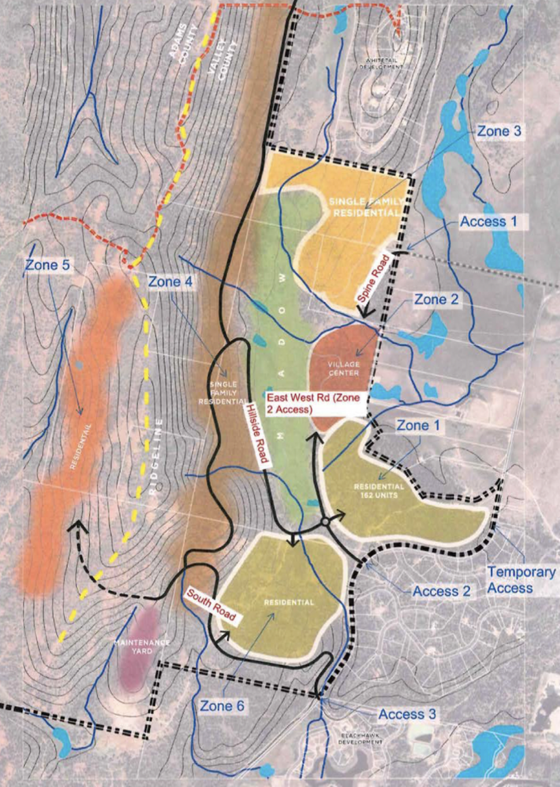 DF Development, owned by Texas billionaire brothers Dan and Farris Wilks, proposes more than 1,100 homes in this area on the edge of Valley County south of McCall. This is part of a larger planned development that includes a swath of Adams County just to the west.
