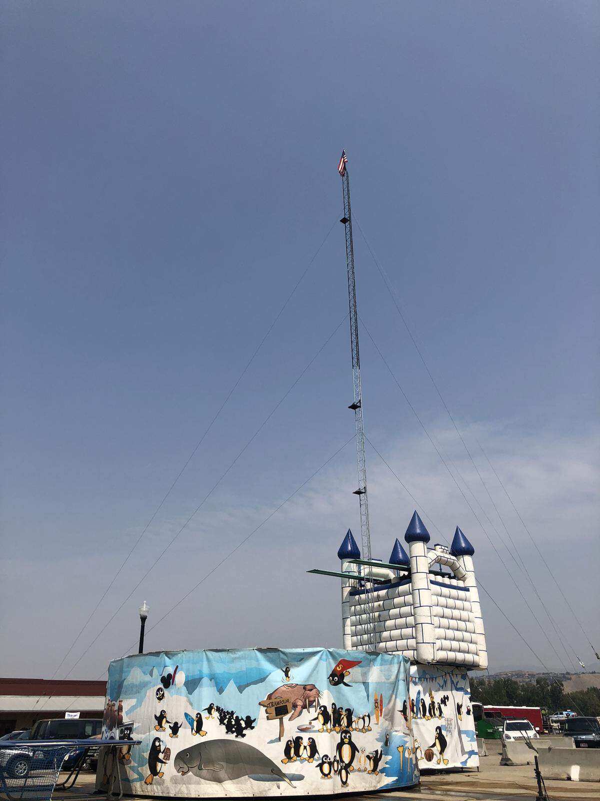 The Penguin High Dive is set up and ready for flying penguins!