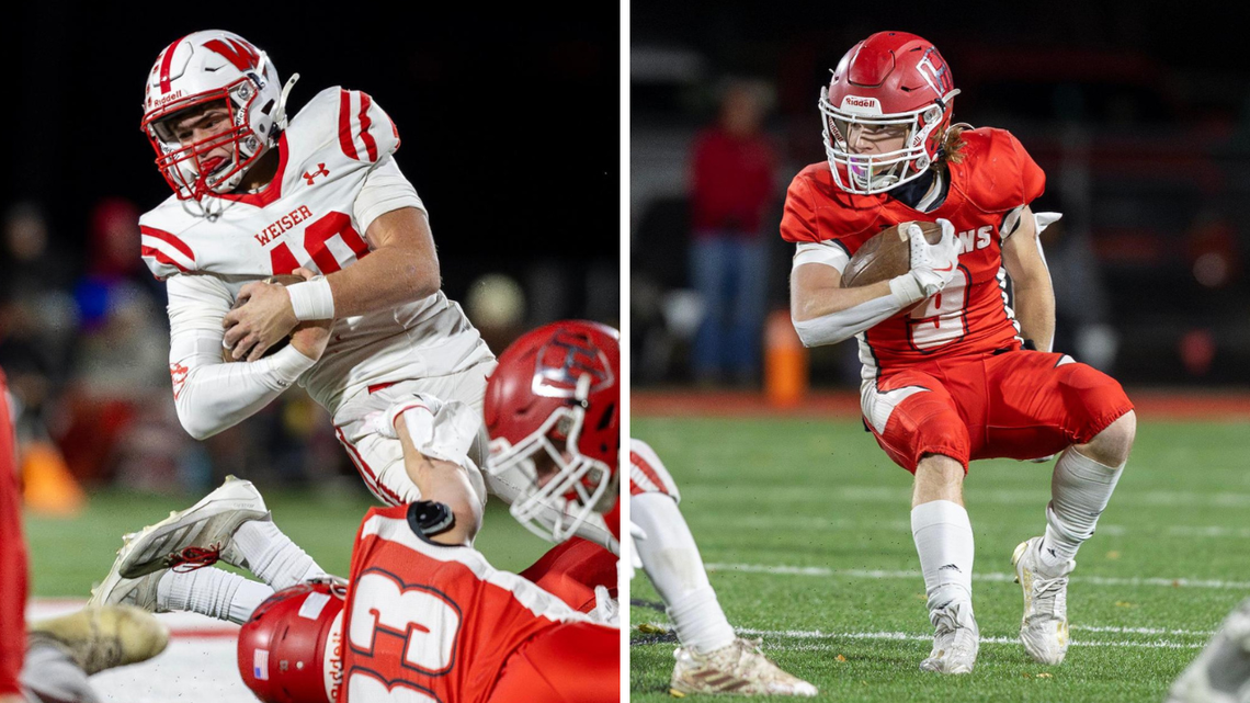 Weiser’s Kash Cobb, left, and Homedale’s Luke Henry were voted the 4A SRV Co-Players of the Year by the league’s coaches.