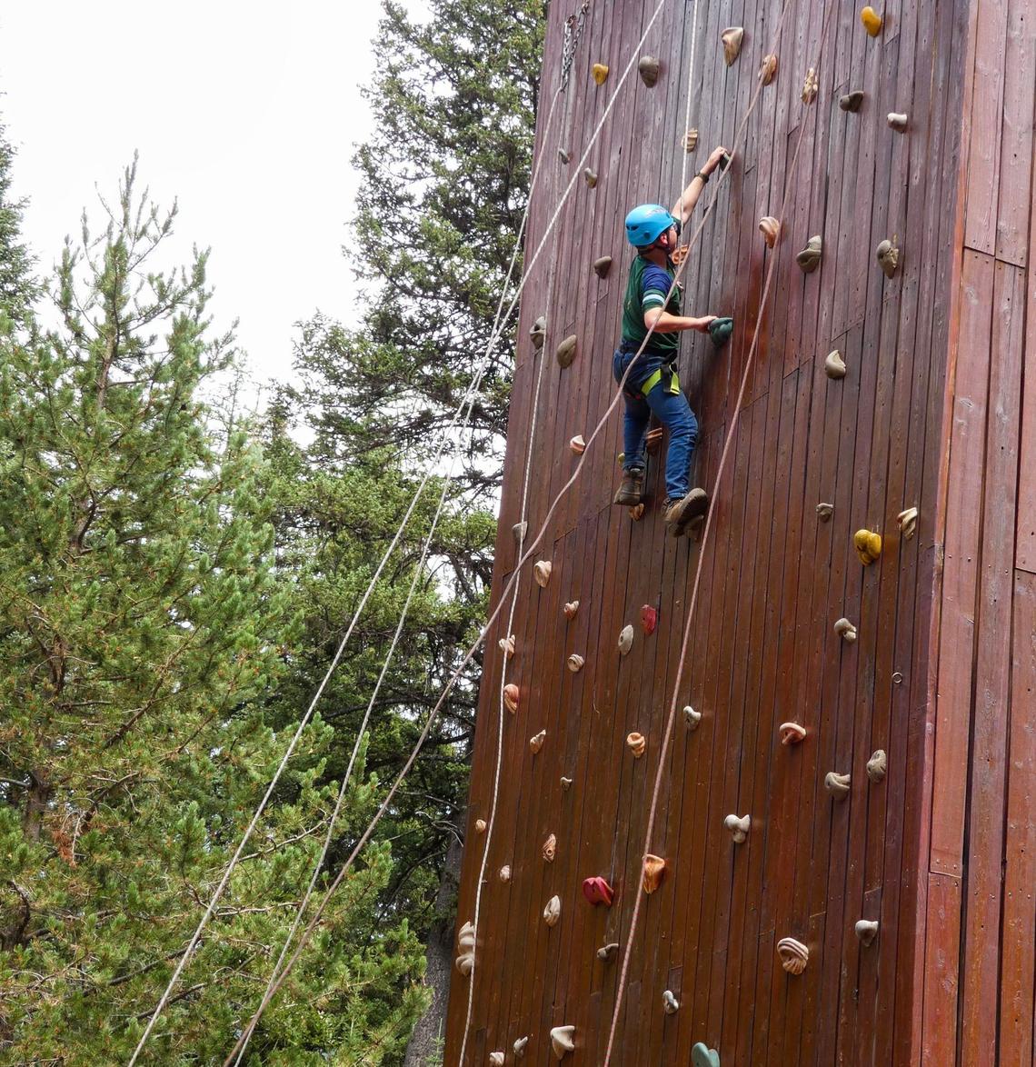 The climbing program is one of the highlights of Camp Morrison, according to Richard Sotto, former camp director. He said that most camps didn’t have similar programs.