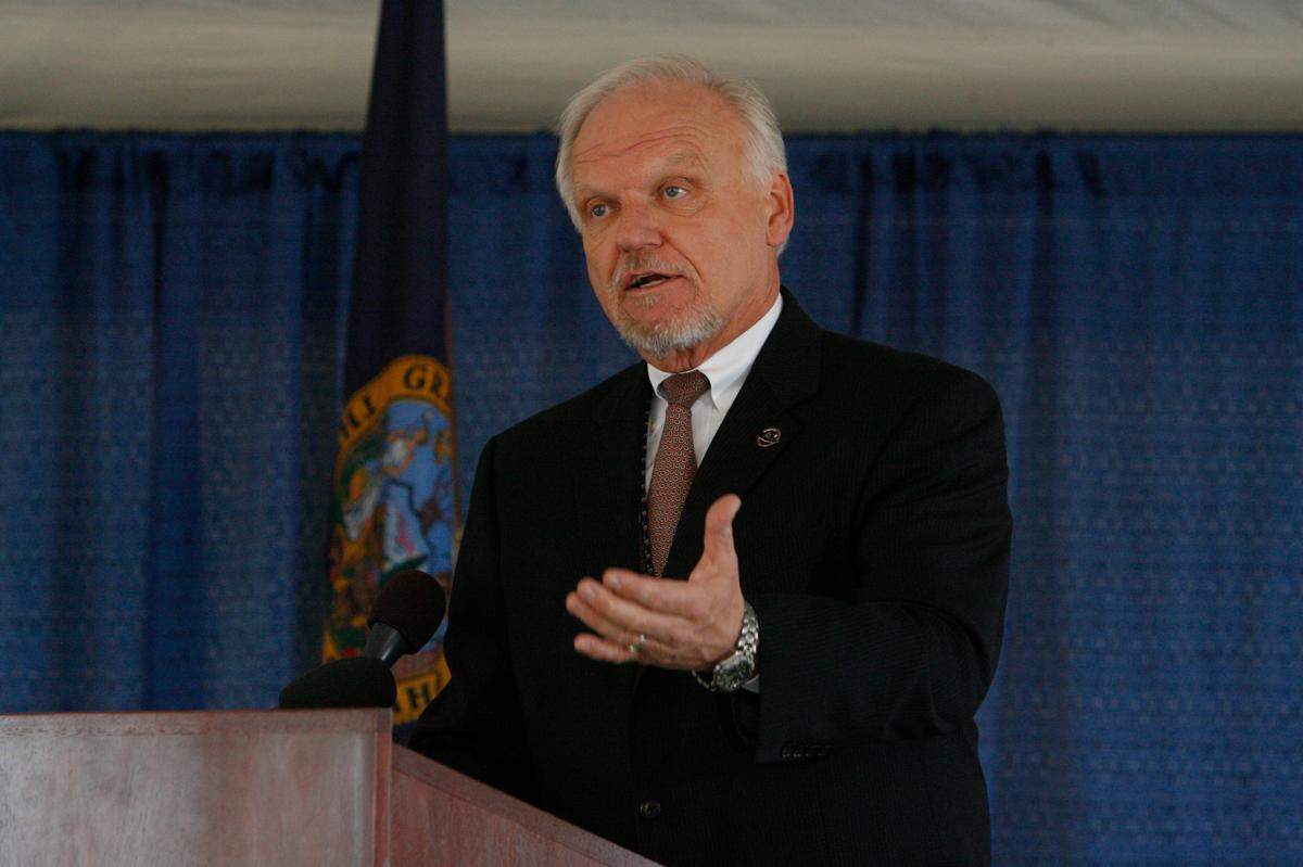 Brent Reinke, former director of the Idaho Department of Correction, gives a morning media briefing before the execution of death row inmate Richard Leavitt on June 12, 2012.