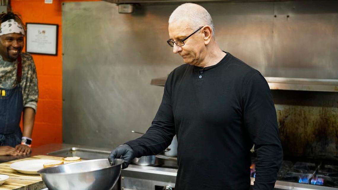 Chef Robert Irvine assesses a culinary situation in an episode of “Restaurant: Impossible.”