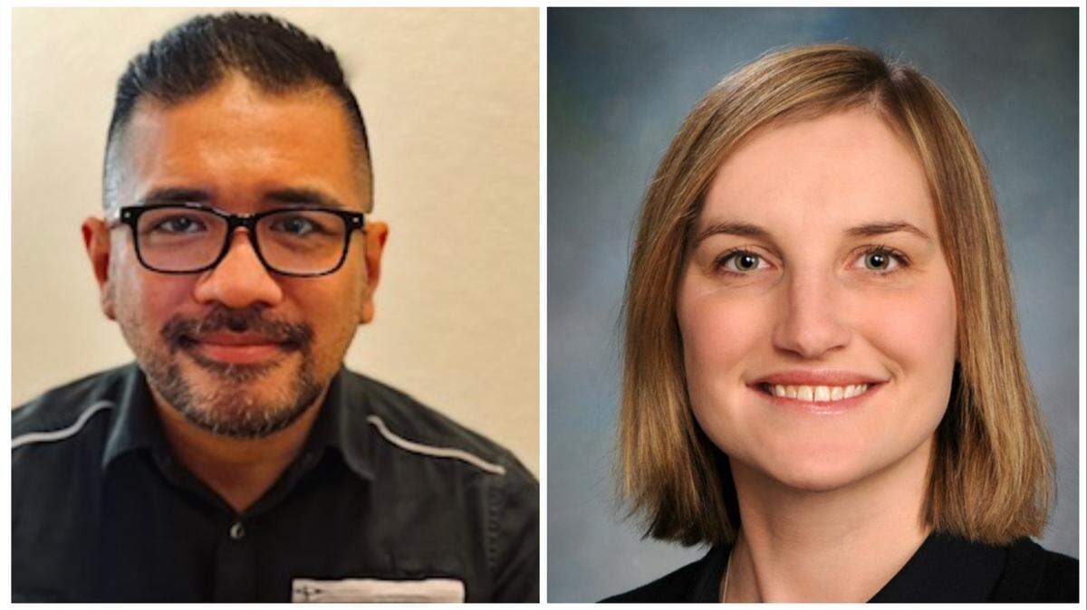 Dr. Marvin Alviso, left, is a family physician in Boise with over 10 years of experience. In addition to primary care, he specializes in the care delivered to the LGBTQ+ community. Dr. Sara Swoboda is a primary care pediatrician in Idaho. She was born and raised in Idaho and is a WWAMI alumni. Both Dr. Swoboda and Dr. Alviso are part of an active and committed group of physicians in Idaho supporting trans youth.