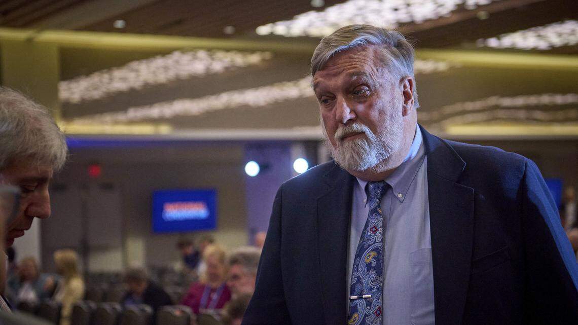 Doug Wilson speaks at the National Conservatism Conference in Washington D.C., Sept. 4, 2025. (Photo by Dominic Gwinn / Middle East Images via AFP) (Photo by DOMINIC GWINN/Middle East Images/AFP via Getty Images)          