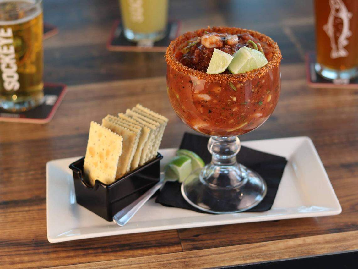 This Baja shrimp cocktail is part of a menu overhaul coming in late March.