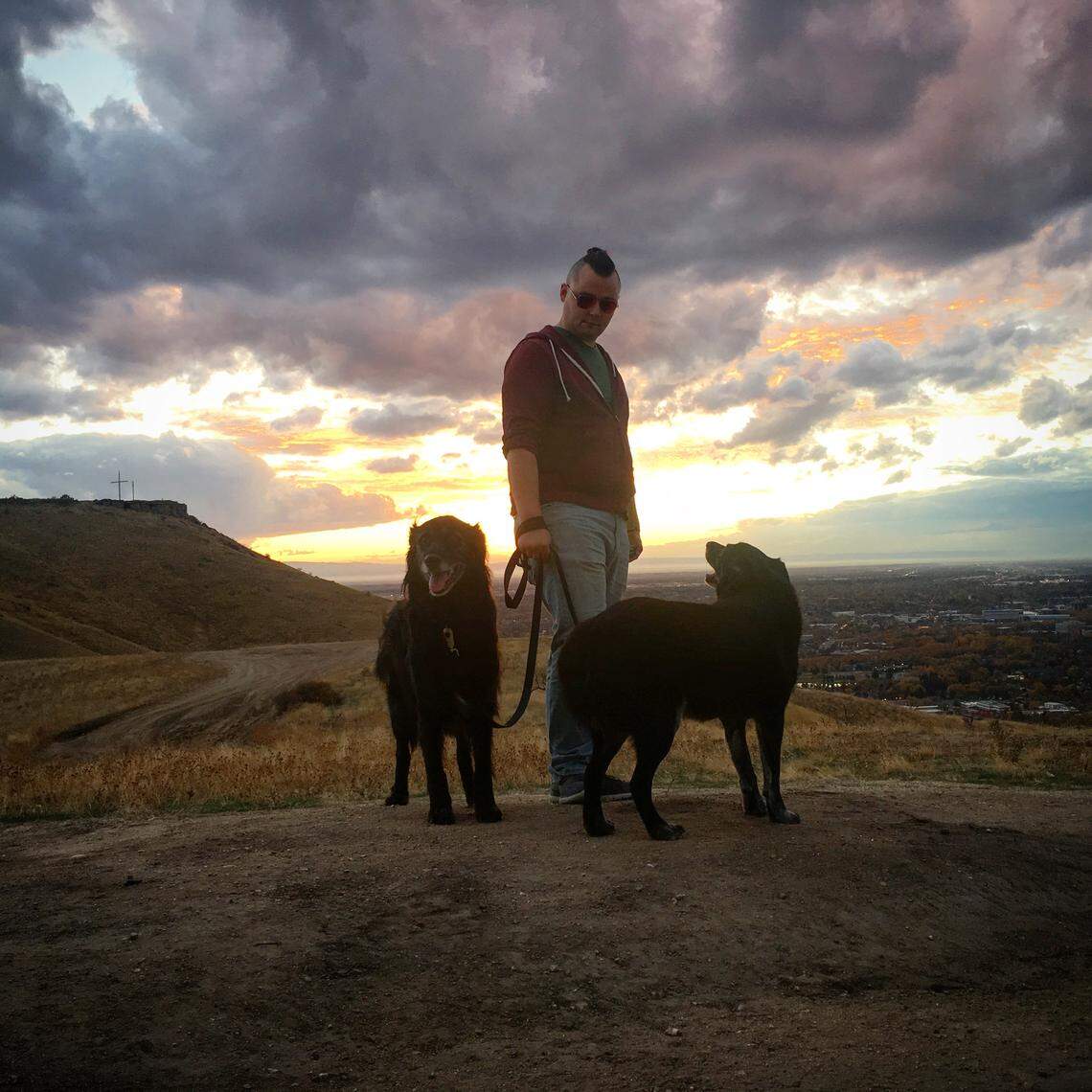 Senior dogs Jack and Mario are a bonded pair who the Sundells say must be adopted out together. These sweet old dogs love to be outside, though they can’t walk long distances. The Sundells drove them up to Table Rock.