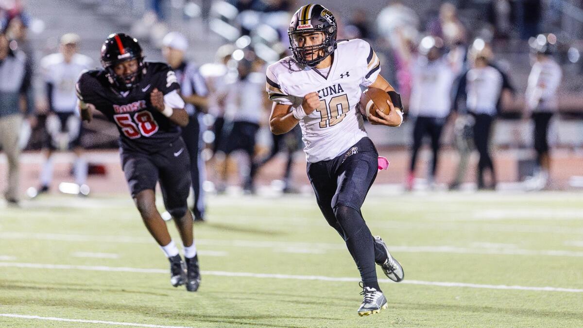 Kuna quarterback Lino Senio impressed as a freshman and returns for his sophomore season with the Kavemen.