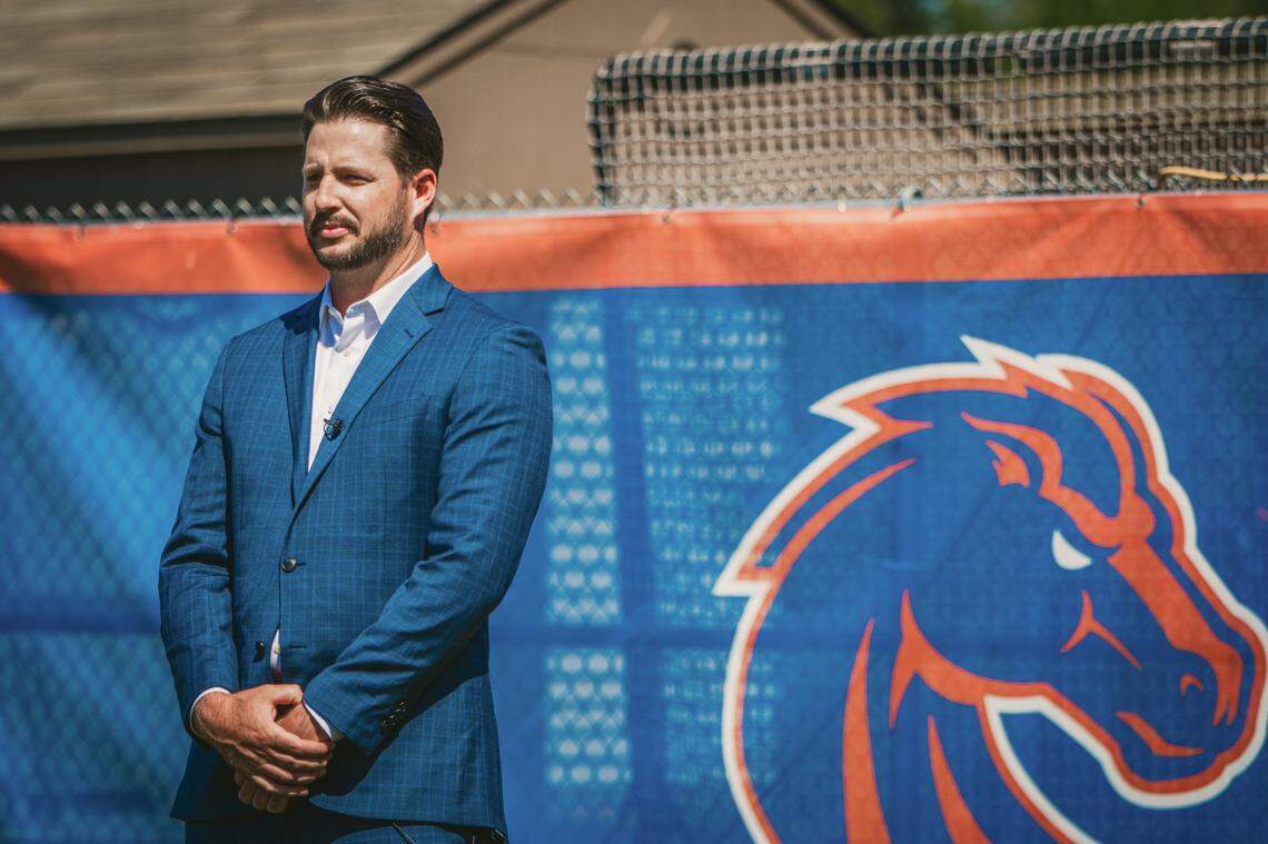 Boise State softball coach Justin Shults was introduced on Friday. He spent the past three seasons as an assistant at Oregon, serving primarily as hitting coach.