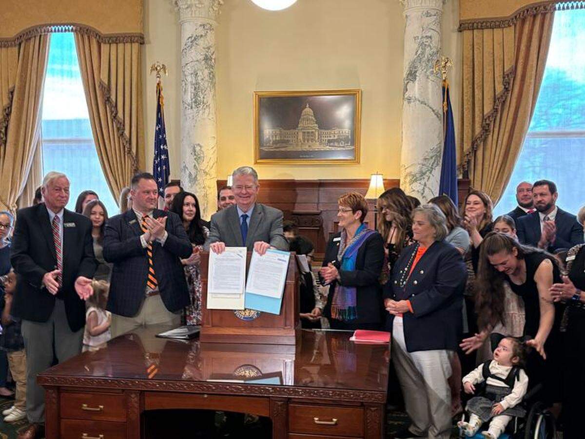 Gov. Brad Little invited foster families and the public to witness the signing of the Foster Child Safety Act and Isaiah’s Law on March 25.