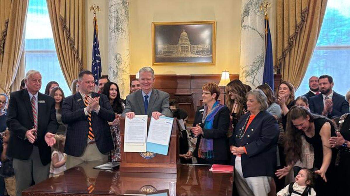 Gov. Brad Little invited foster families and the public to witness the signing of the Foster Child Safety Act and Isaiah’s Law on March 25.