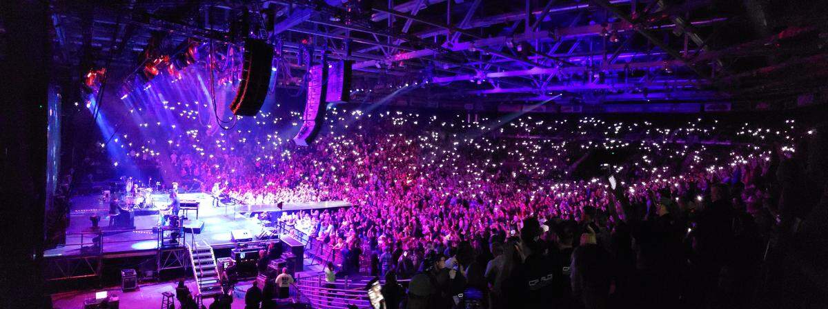 Fans are used to seeing the stage at one end of the Ford Idaho Center, as pictured. That won’t be the case at the Bryan show.