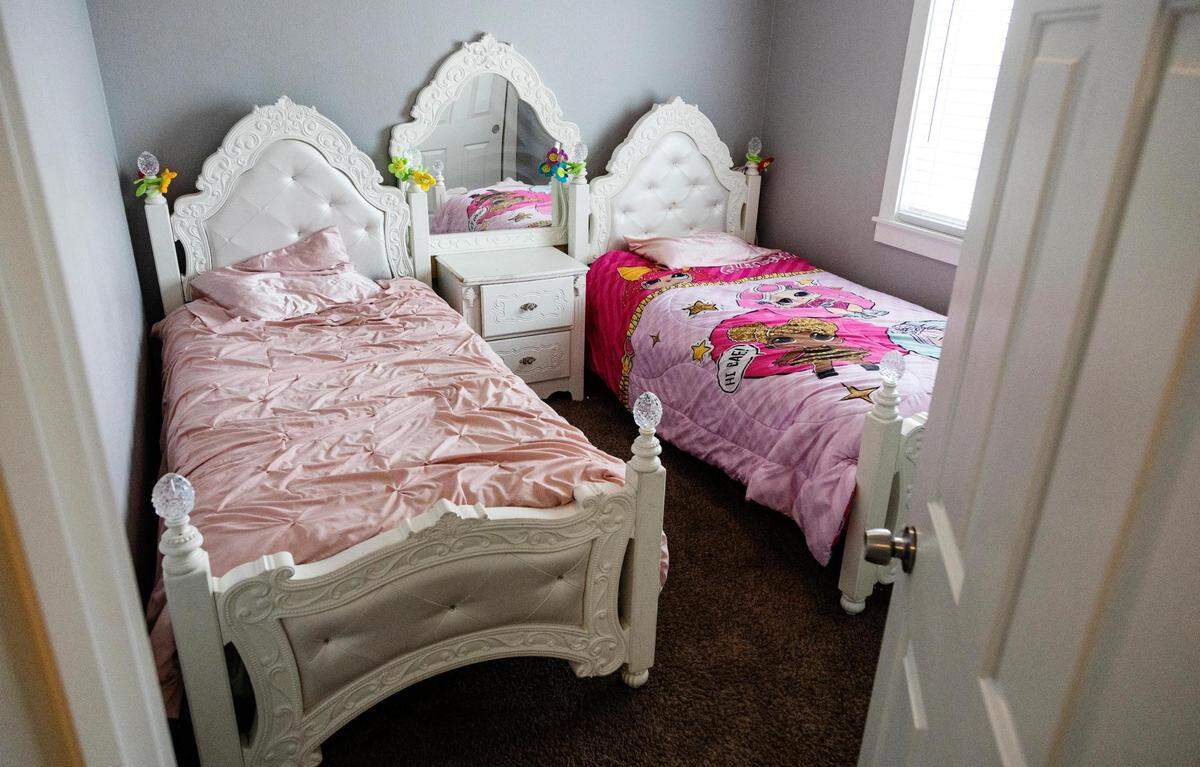 Two of the Ayalas’ daughters shared this small room in their former house. Now all three have their own rooms.