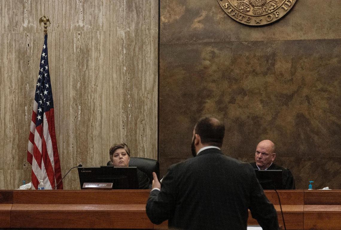 Justice Robyn M. Brody, left, and Chief Justice G. Richard Bevan are two of the five members of the Idaho Supreme Court. They ruled unanimously against an appeal from death row prisoner Thomas Creech on Wednesday.