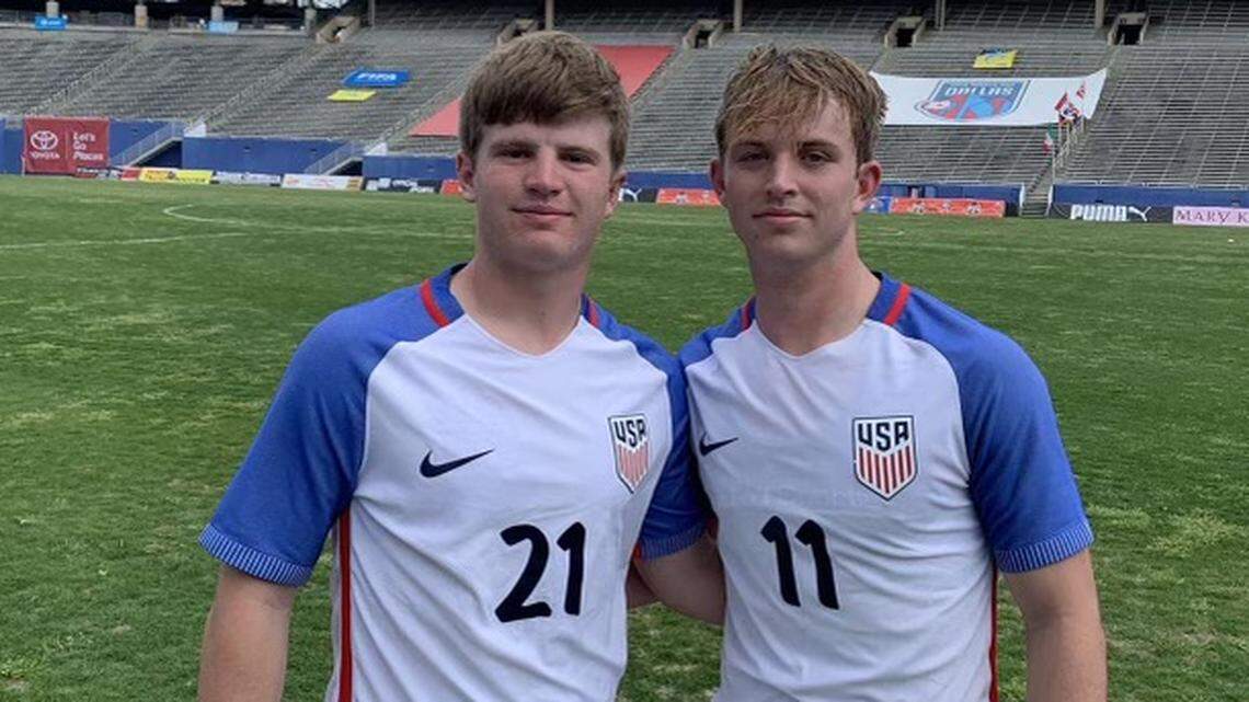 Dawson Anderson, left, and Braden Anderson will play for the U.S. men’s soccer deaf national team at the Deaflympics starting Saturday in Brazil.