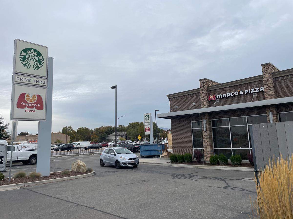 The final touches are being put on a Marco’s Pizza at Fairview and Cole.