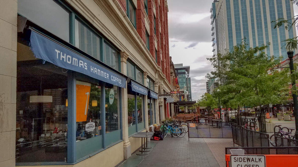 Thomas Hammer Coffee Roasters was a familiar sight at the corner of 8th and Bannock streets for many years.