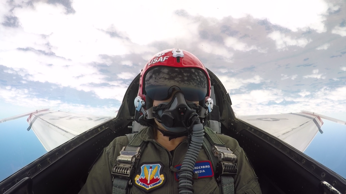 Idaho Statesman video producer Kelsey Grey flies inverted in an F-16D with the U.S. Air Force Thunderbirds.
