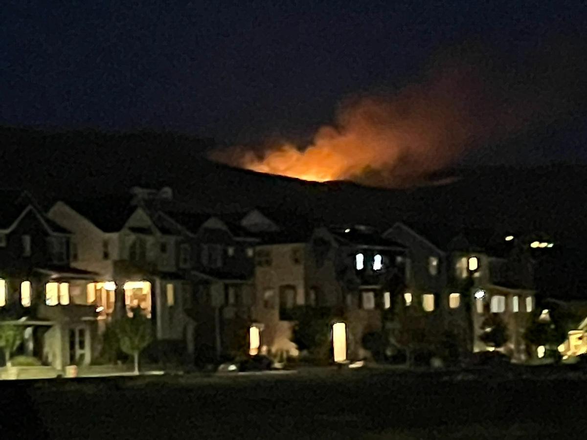 A grass fire on Bureau of Land Management property north of Boise was reported at 7:25 p.m. on Tuesday, Sept. 20, 2022. Fire crews contained the slow moving blaze at 15 acres at midnight Wednesday.