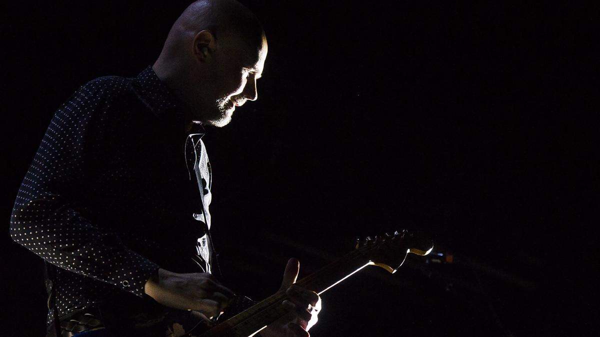 Billy Corgan from The Smashing Pumpkins performs at the Nikon at Jones Beach Theater in Wantagh, N.Y., in 2015.