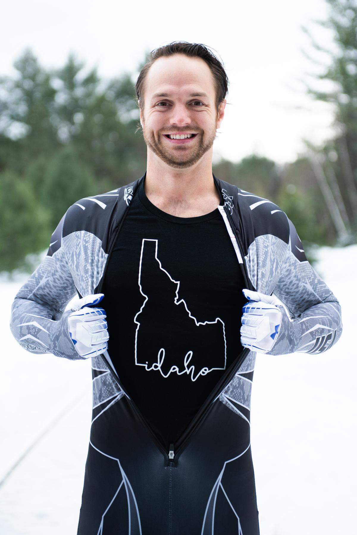 Skeleton racer Andrew Blaser was born in Boise and grew up in Meridian.