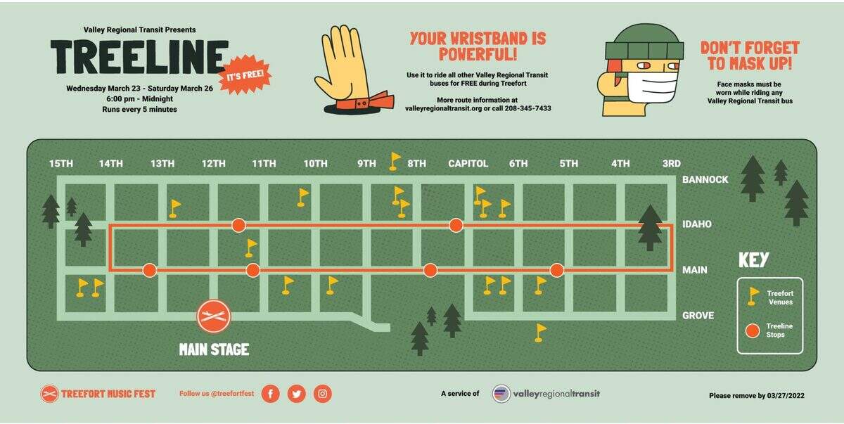 The shuttle runs on Main and Idaho Streets between 3rd and 14th streets and runs from 6 p.m. to midnight from Wednesday to Saturday.
