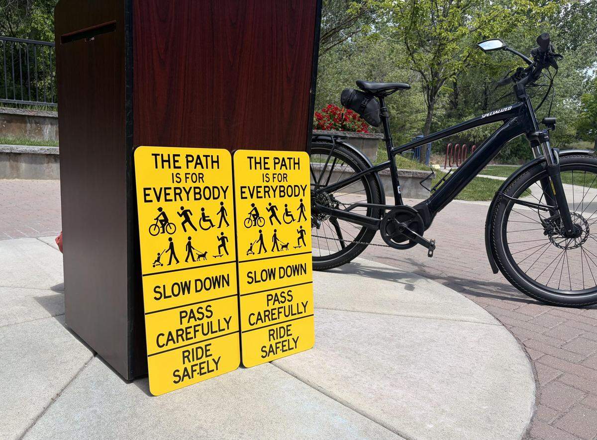 New signs reading “The path is for everybody” will soon be displayed throughout the Boise River Greenbelt. 