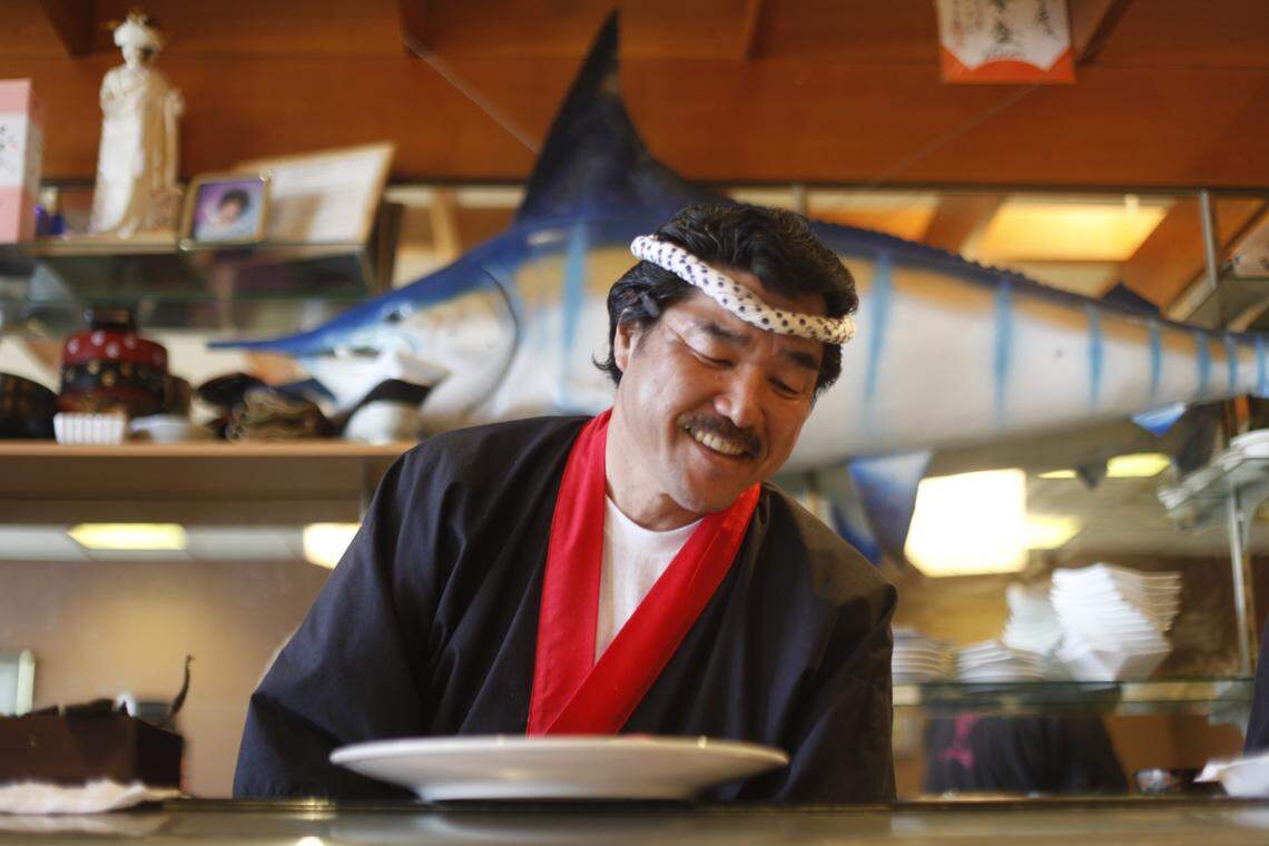Shigeki Matsuzawa prepares a sushi dish recently at Shige Japanese Cuisine in this 2010 photo.