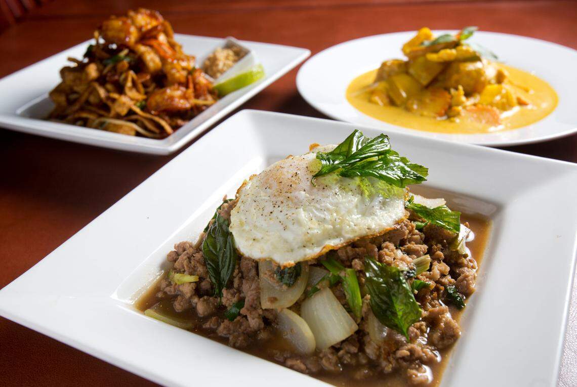 This 2014 file photo shows a sampling of menu items from Thai Basil in Meridian.