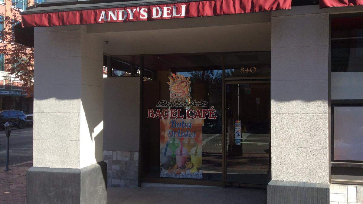 Despite the reminder of Andy’s Deli outside, Sarah’s Bagel Cafe is on the cusp of opening in the space.