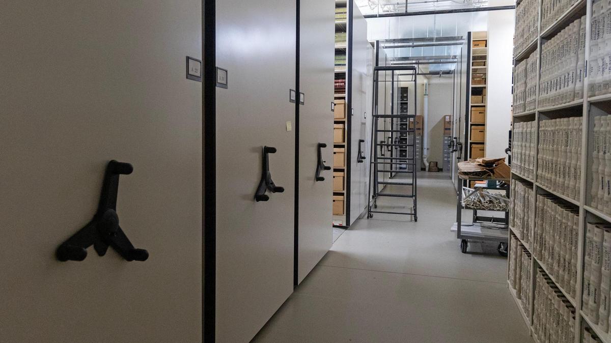The Idaho State Archives is planning a large expansion near the Old Penitentiary. Pictured is one of the archive areas that houses government documents.
