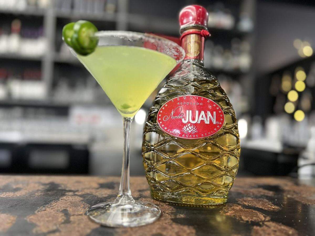 The Miracle Margarita ($22) is made with Number Juan reposado tequila, Cointreau and muddled jalapenos.
