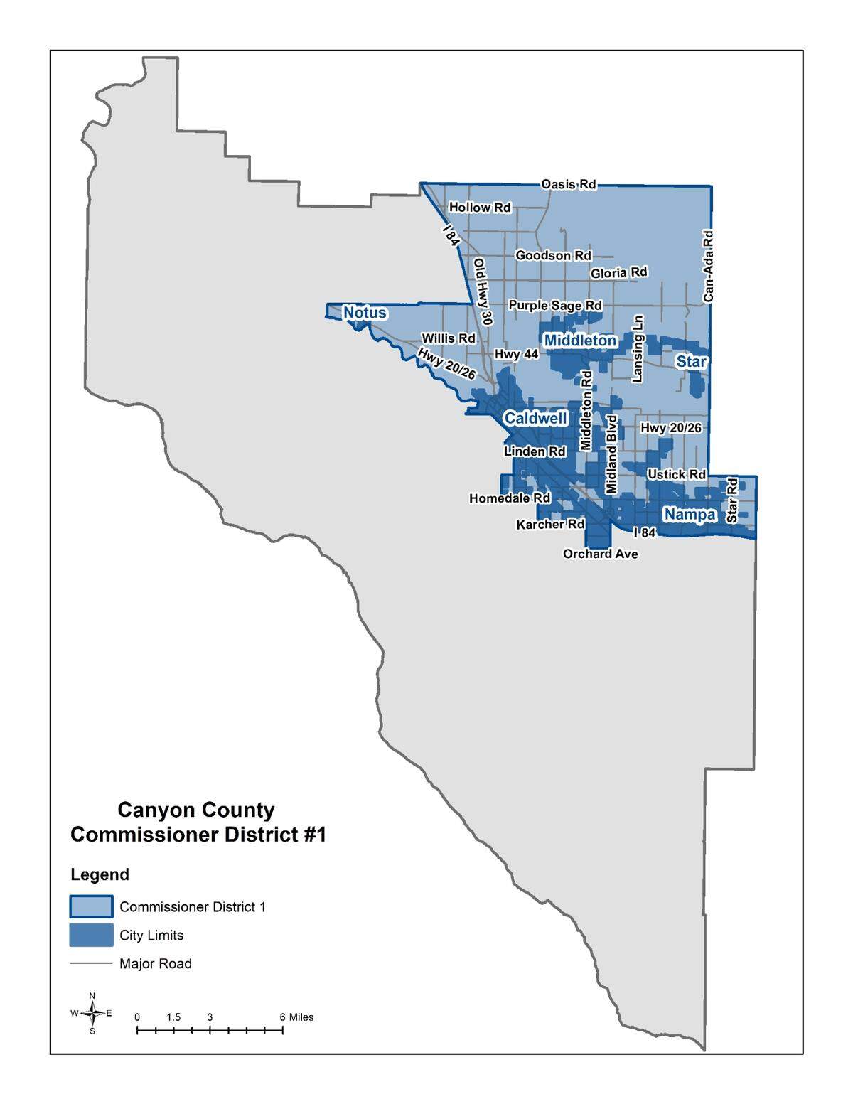 Van Beek is commissioner for District 1 of Canyon County, which includes Nampa north of Interstate-84 and Star west of Can-Ada Road.